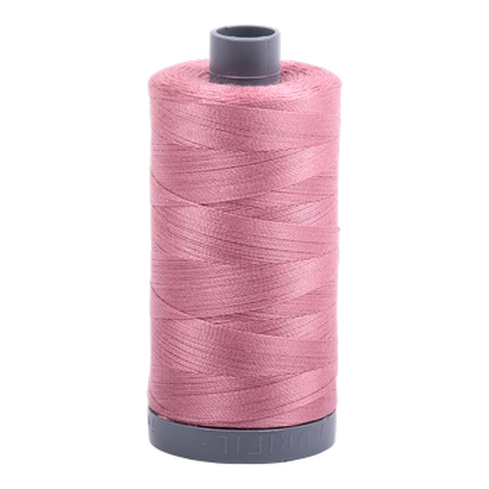 Aurifil embroidery thread spool in Victorian Rose (2445) - 28wt 750m