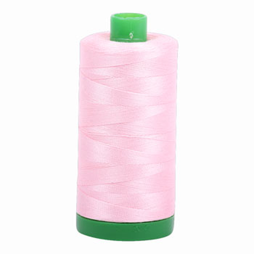 Aurifil embroidery thread spool in Baby Pink (2423) - 40wt 1000m