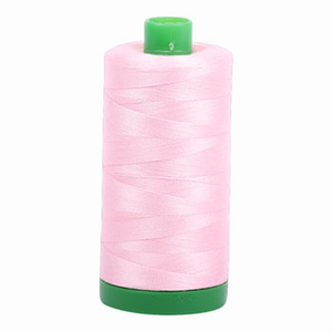 Aurifil embroidery thread spool in Baby Pink (2423) - 40wt 1000m