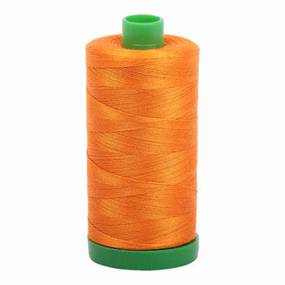 Aurifil embroidery thread spool in Bright Orange (1133) - 40wt 1000m