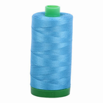 Aurifil embroidery thread spool in Bright Teal (1320) - 40wt 1000m