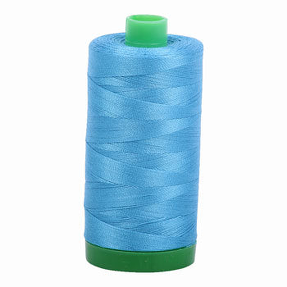 Aurifil embroidery thread spool in Bright Teal (1320) - 40wt 1000m