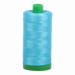 Aurifil embroidery thread spool in Bright Turquoise (5005) - 40wt 1000m