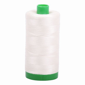 Aurifil embroidery thread spool in Chalk (2026) - 40wt 1000m