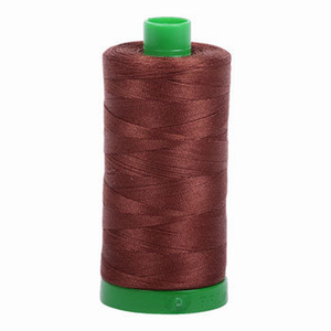 Aurifil embroidery thread spool in Chocolate (2360) - 40wt 1000m