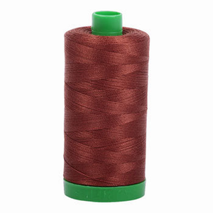 Aurifil embroidery thread spool in Copper Brown (4012) - 40wt 1000m