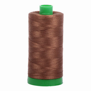 Aurifil embroidery thread spool in Dark Antique Gold (2372) - 40wt 1000m