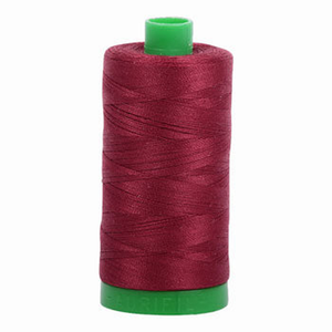 Aurifil embroidery thread spool in Dark Carmine Red (2460) - 40wt 1000m