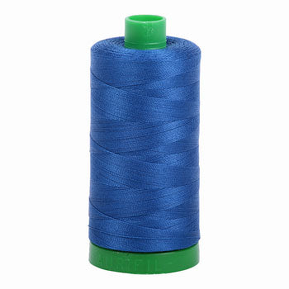 Aurifil embroidery thread spool in Dark Cobalt (2740) - 40wt 1000m