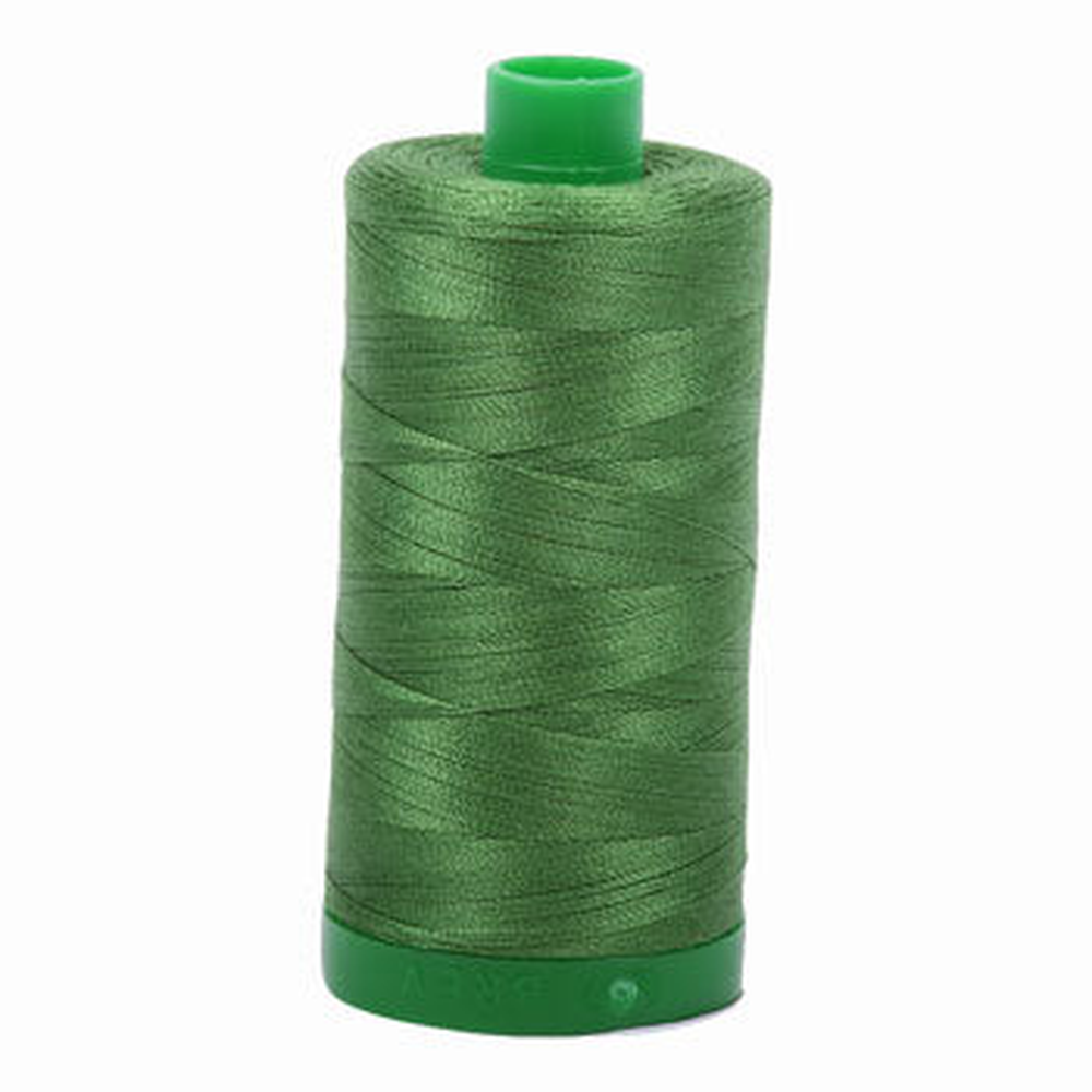 Aurifil embroidery thread spool in Dark Grass Green (5018) - 40wt 1000m