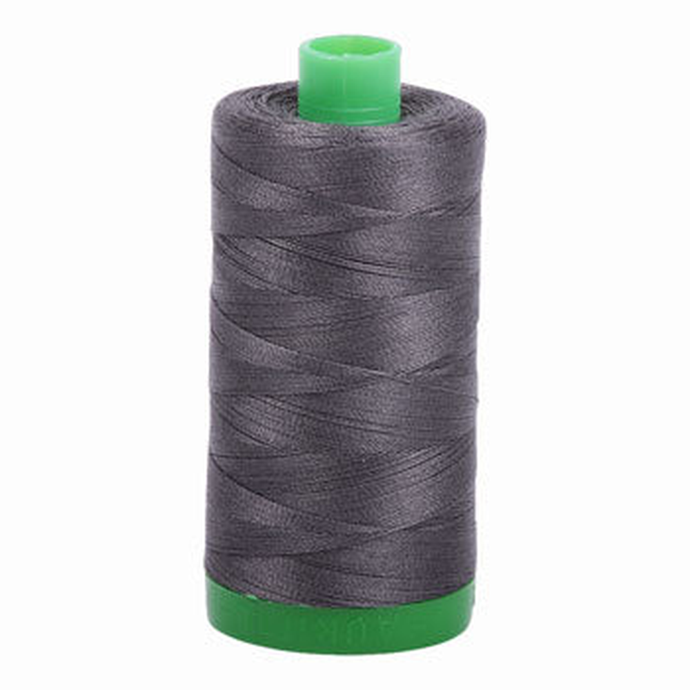 Aurifil embroidery thread spool in Dark Pewter (2630) - 40wt 1000m
