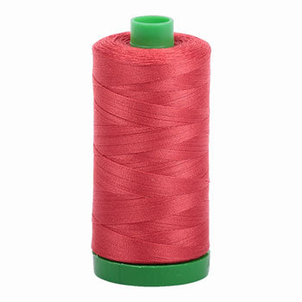 Aurifil embroidery thread spool in Dark Red Orange (2255) - 40wt 1000m