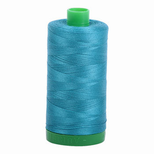 Aurifil embroidery thread spool in Dark Turquoise (4182) - 40wt 1000m