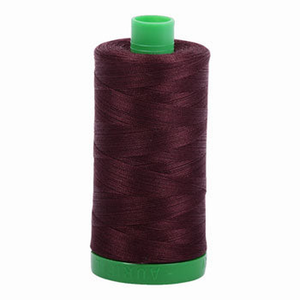 Aurifil embroidery thread spool in Dark Wine (2468) - 40wt 1000m
