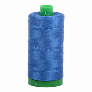 Aurifil embroidery thread spool in Delft Blue (2730) - 40wt 1000m