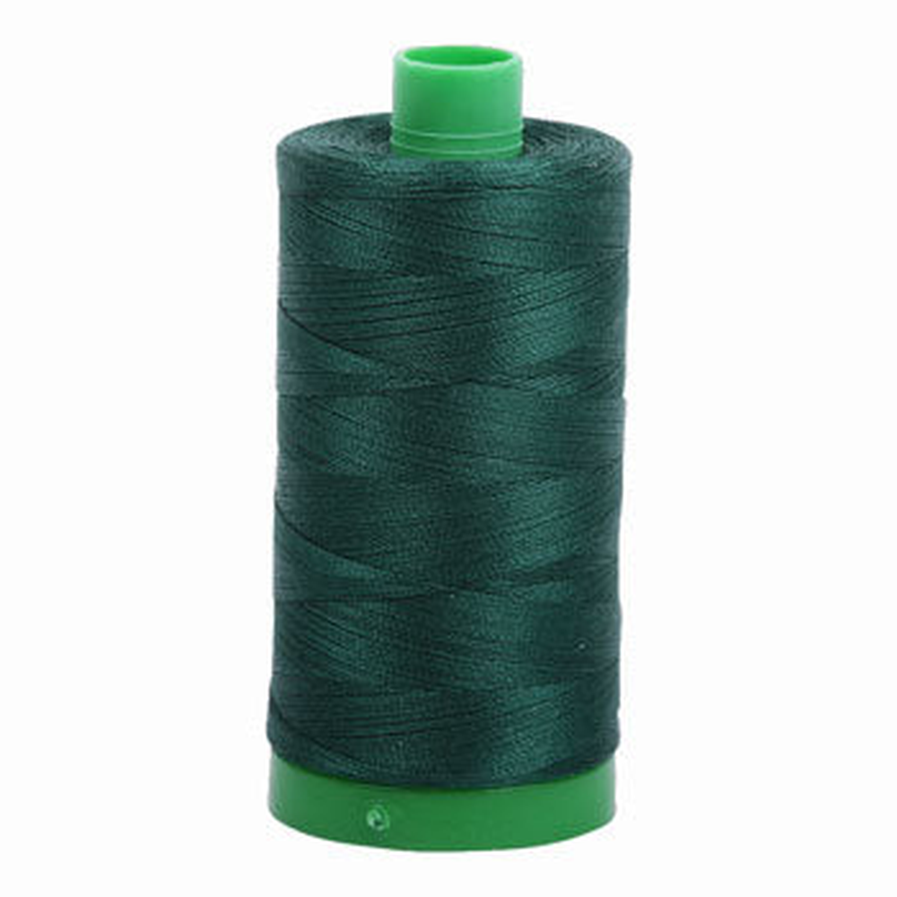 Aurifil embroidery thread spool in Forest Green (4026) - 40wt 1000m