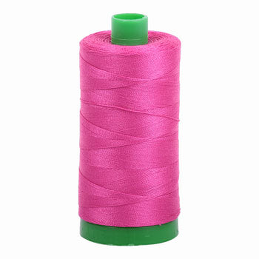 Aurifil embroidery thread spool in Fuchsia (4020) - 40wt 1000m
