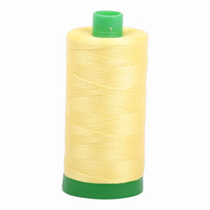 Aurifil embroidery thread spool in Lemon (2115) - 40wt 1000m