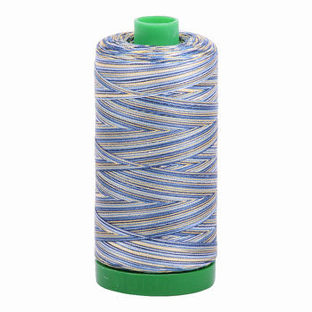 Aurifil embroidery thread spool in Lemon Blueberry (4649) - 40wt 1000m