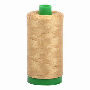Aurifil embroidery thread spool in Light Brass (2920) - 40wt 1000m