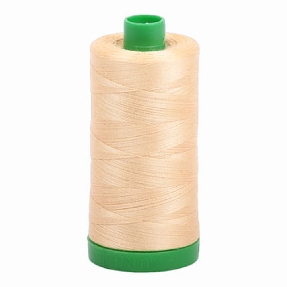 Aurifil embroidery thread spool in Light Caramel (6001) - 40wt 1000m