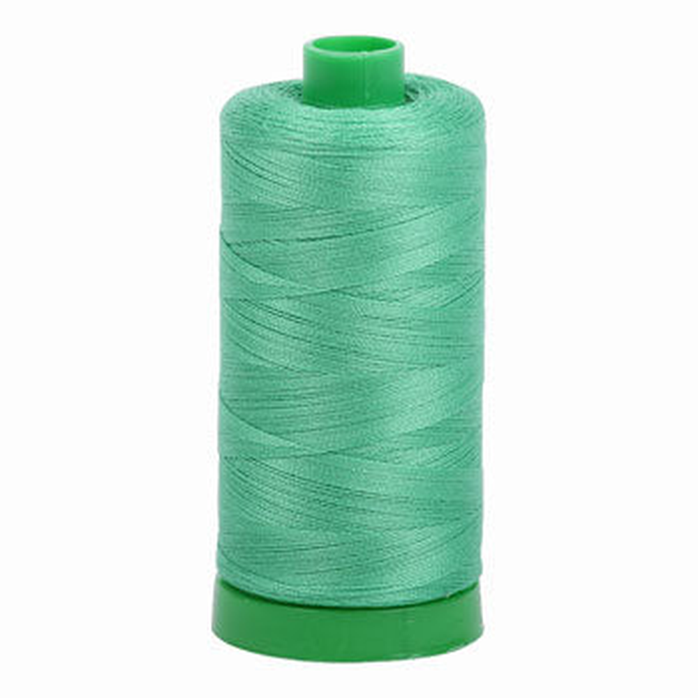 Aurifil embroidery thread spool in Light Emerald (2860) - 40wt 1000m
