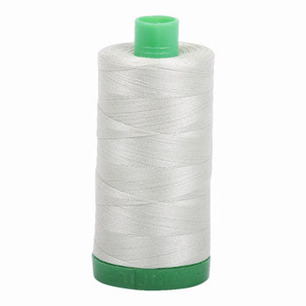 Aurifil embroidery thread spool in Light Grey Green (2843) - 40wt 1000m