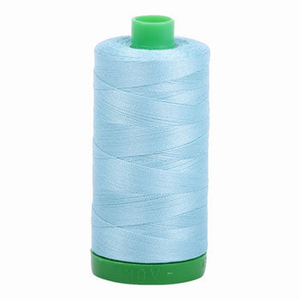 Aurifil embroidery thread spool in Light Grey Turquoise (2805) - 40wt 1000m