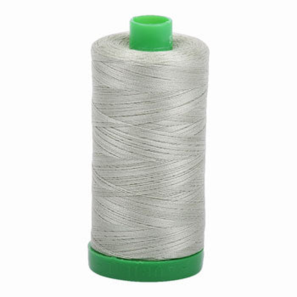 Aurifil embroidery thread spool in Light Laurel Green (2902) - 40wt 1000m