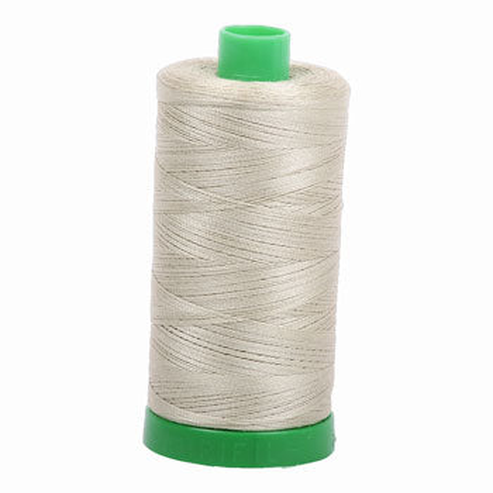 Aurifil embroidery thread spool in Light Military Green (5020) - 40wt 1000m