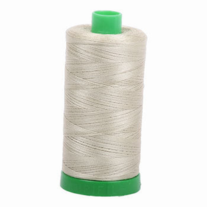 Aurifil embroidery thread spool in Light Military Green (5020) - 40wt 1000m