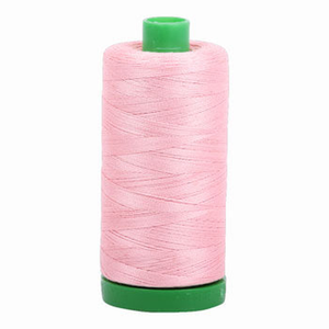 Aurifil embroidery thread spool in Light Peony (2437) - 40wt 1000m