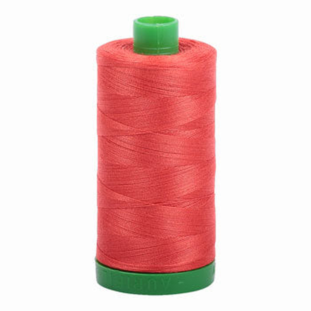 Aurifil embroidery thread spool in Light Red Orange (2277) - 40wt 1000m
