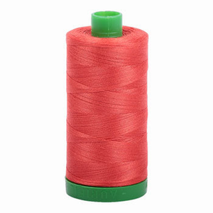 Aurifil embroidery thread spool in Light Red Orange (2277) - 40wt 1000m