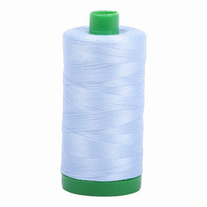 Aurifil embroidery thread spool in Light Robins Egg (2710) - 40wt 1000m