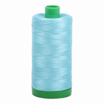 Aurifil embroidery thread spool in Light Turquoise (5006) - 40wt 1000m