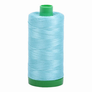 Aurifil embroidery thread spool in Light Turquoise (5006) - 40wt 1000m