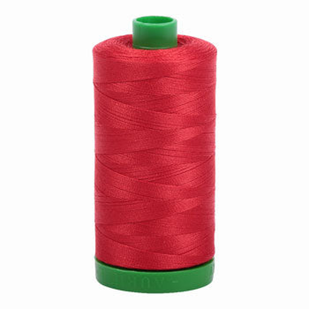 Aurifil embroidery thread spool in Lobster Red (2265) - 40wt 1000m