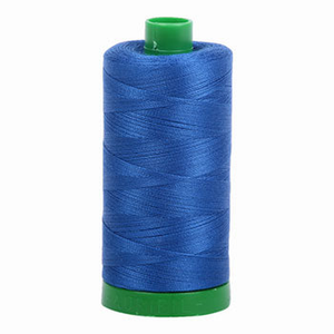Aurifil embroidery thread spool in Medium Blue (2735) - 40wt 1000m