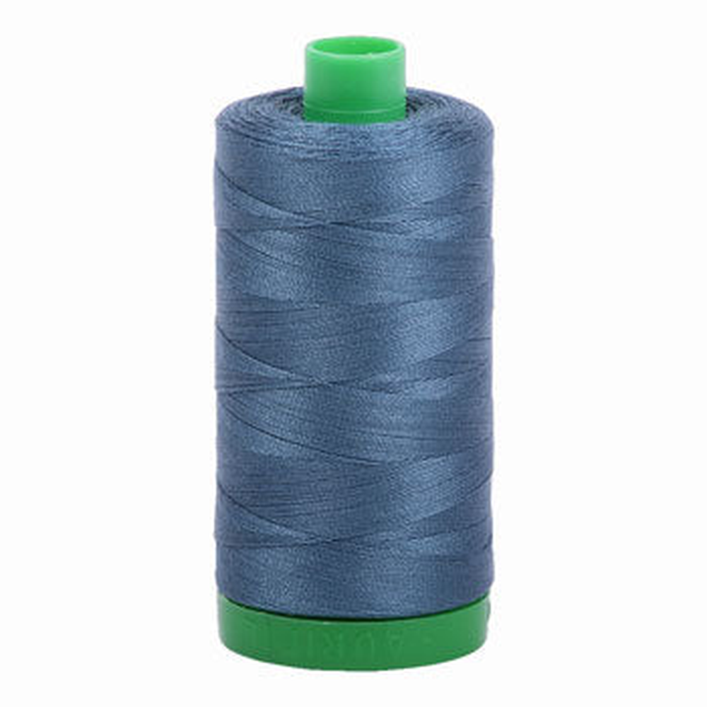 Aurifil embroidery thread spool in Medium Blue Grey (1310) - 40wt 1000m