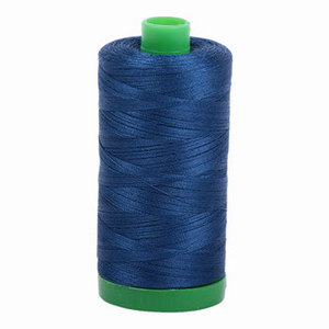 Aurifil embroidery thread spool in Medium Delft Blue (2783) - 40wt 1000m