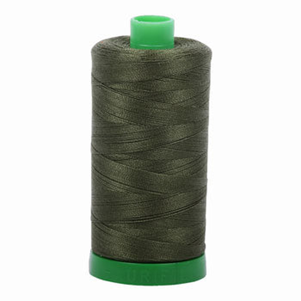 Aurifil embroidery thread spool in Medium Green (5023) - 40wt 1000m