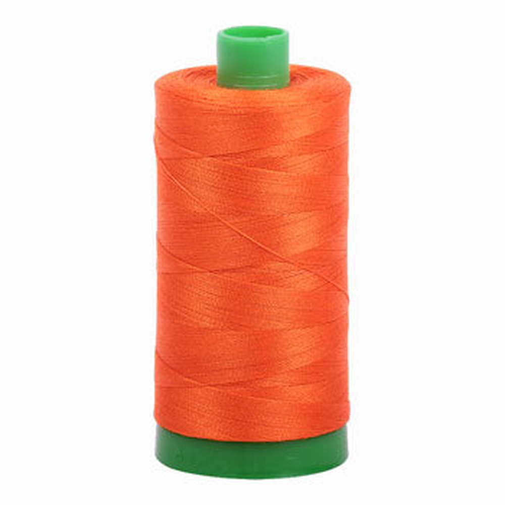 Aurifil embroidery thread spool in Neon Orange (1104) - 40wt 1000m