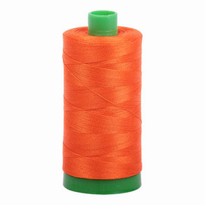 Aurifil embroidery thread spool in Neon Orange (1104) - 40wt 1000m
