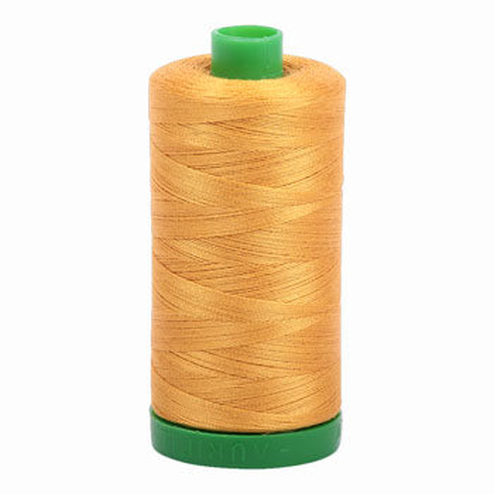 Aurifil embroidery thread spool in Orange Mustard (2140) - 40wt 1000m