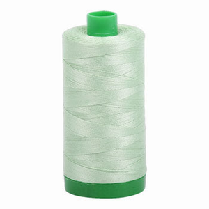 Aurifil embroidery thread spool in Pale Green (2880) - 40wt 1000m