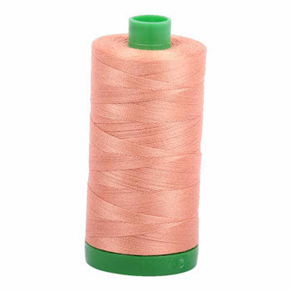 Aurifil embroidery thread spool in Peach (2215) - 40wt 1000m