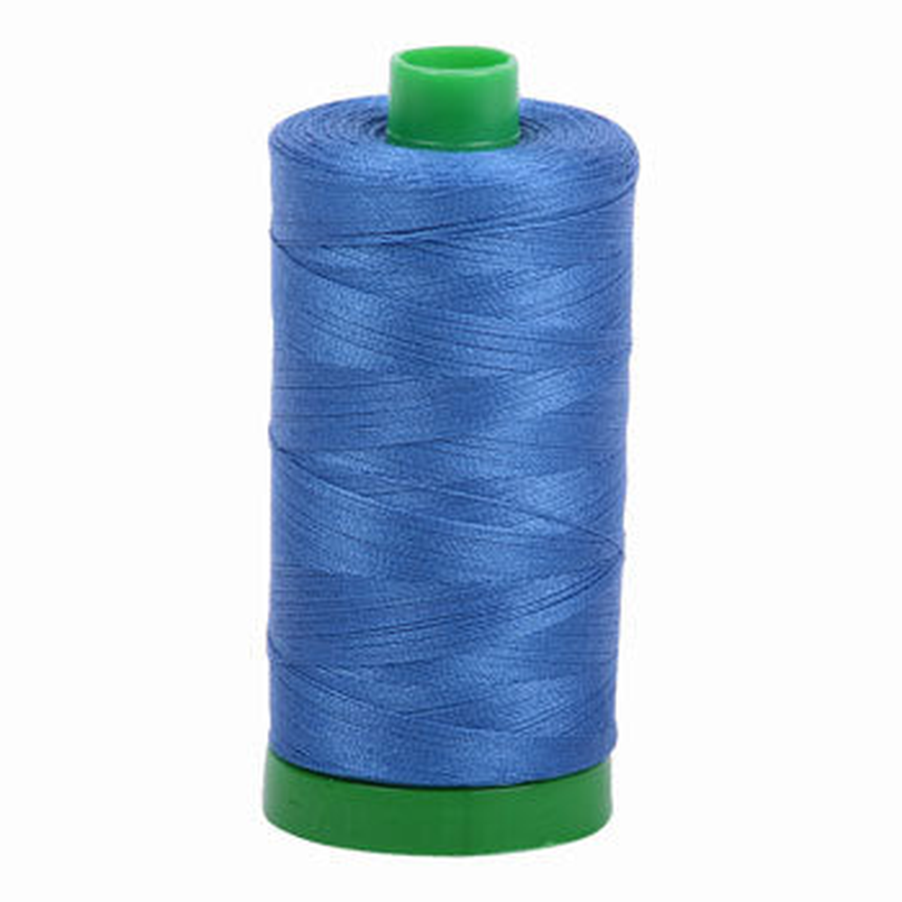 Aurifil embroidery thread spool in Peacock Blue (6738) - 40wt 1000m