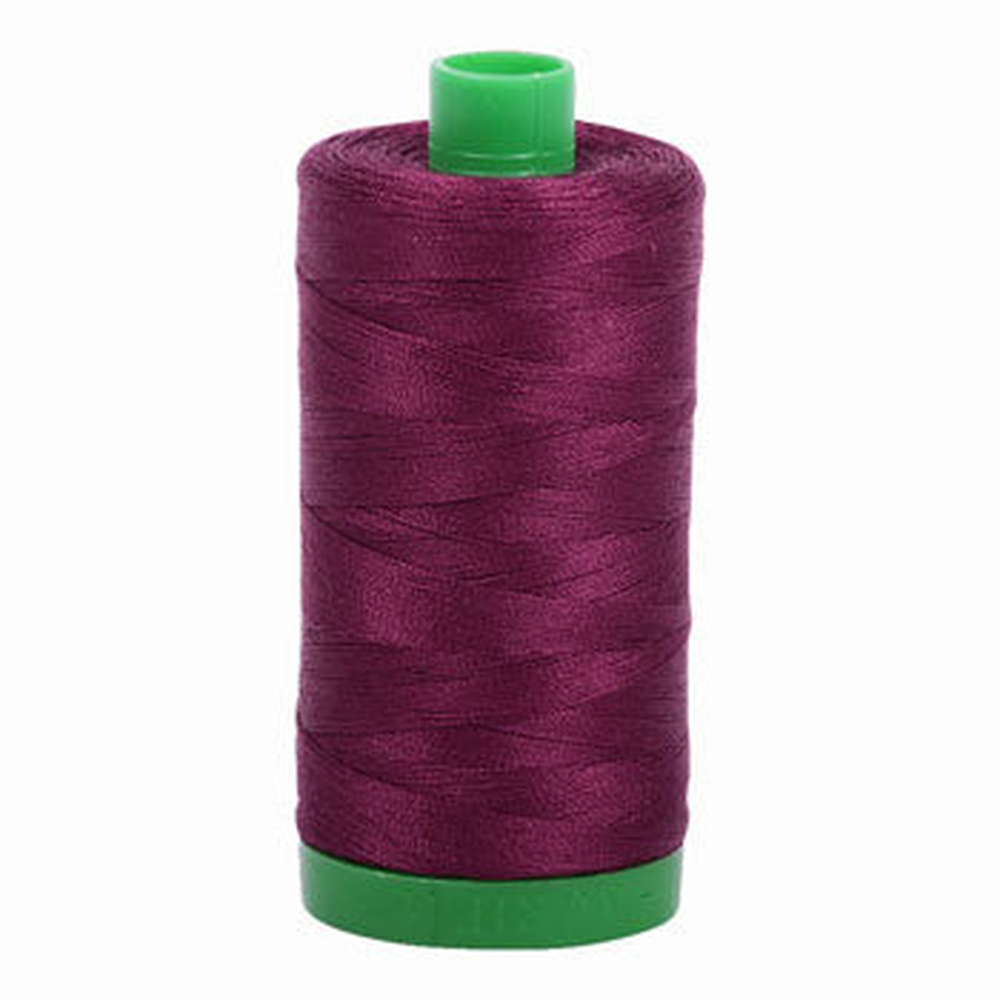 Aurifil embroidery thread spool in Plum (4030) - 40wt 1000m