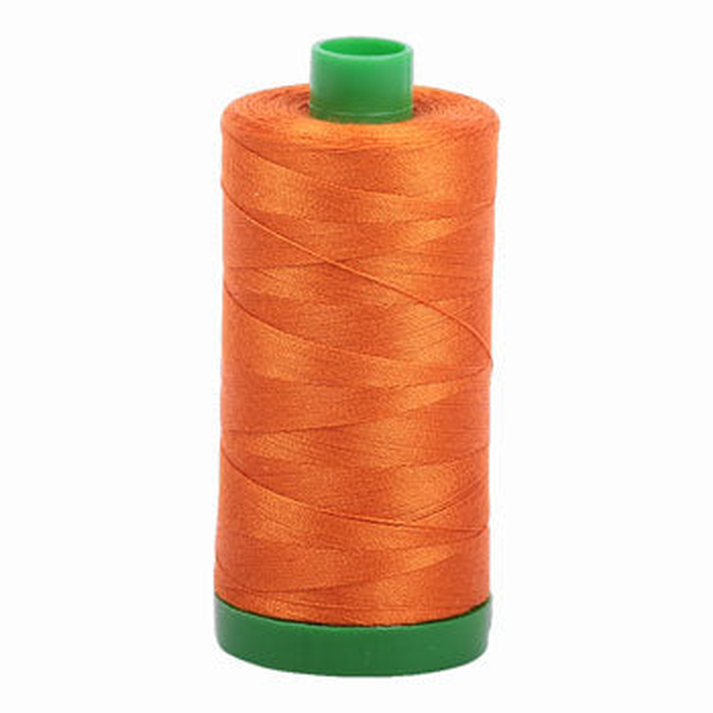 Aurifil embroidery thread spool in Pumpkin (2150) - 40wt 1000m